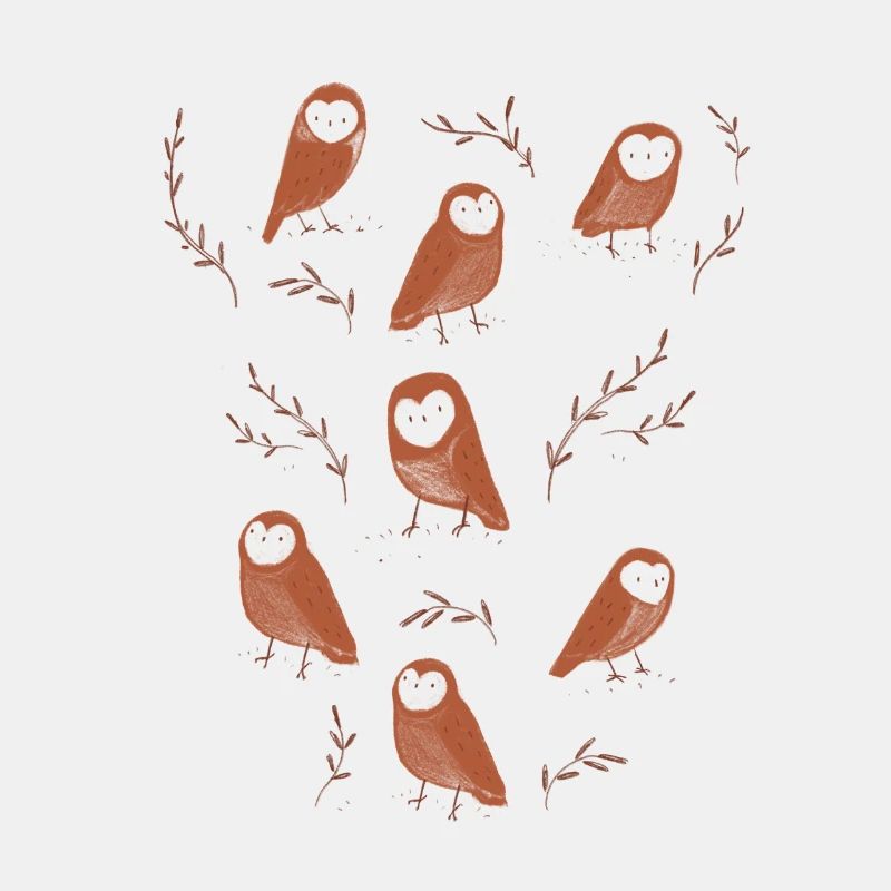 Schleiereulen Illustration