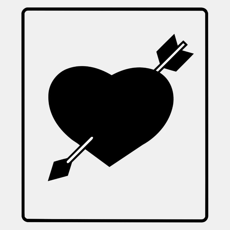 Black Heart mit Pfeil