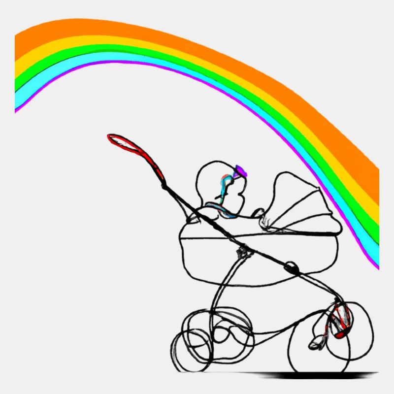 Stroller under the rainbow