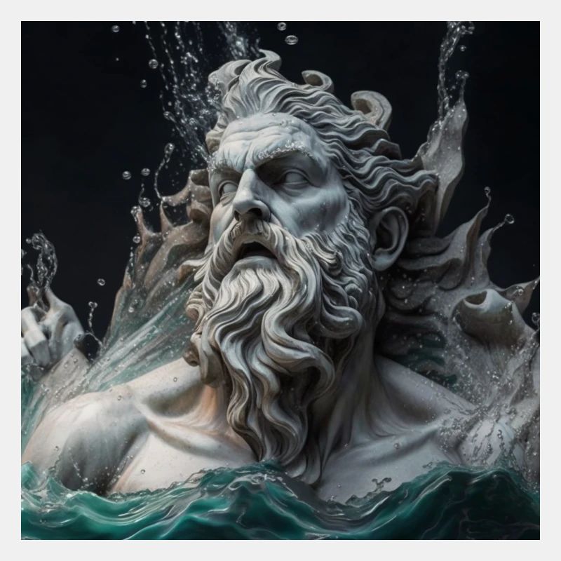 Griechische Poseidon Skulptur