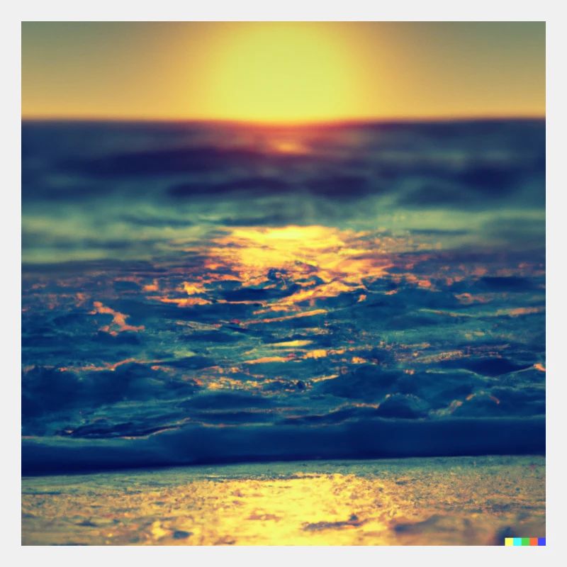 retro see sunset
