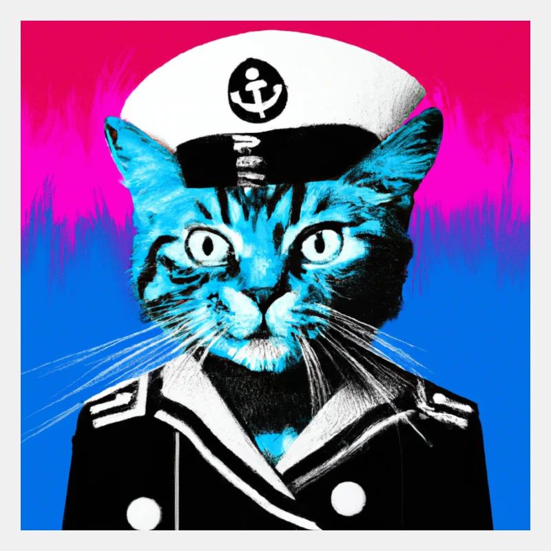 Mark die Pop-Art Matrosen-Katze