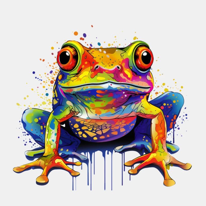 Bunter tropfender Frosch