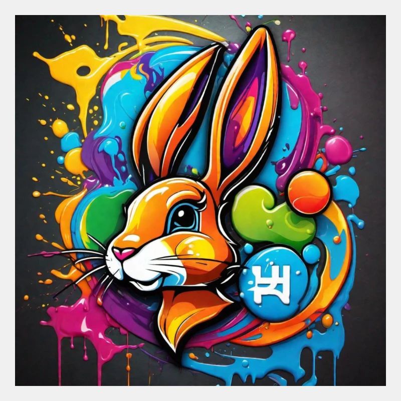 Farbkleks Hase