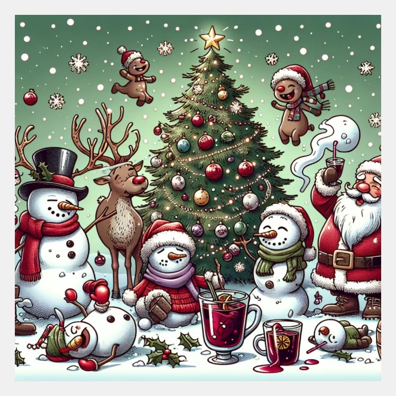 Comic Weihnachtsmotiv