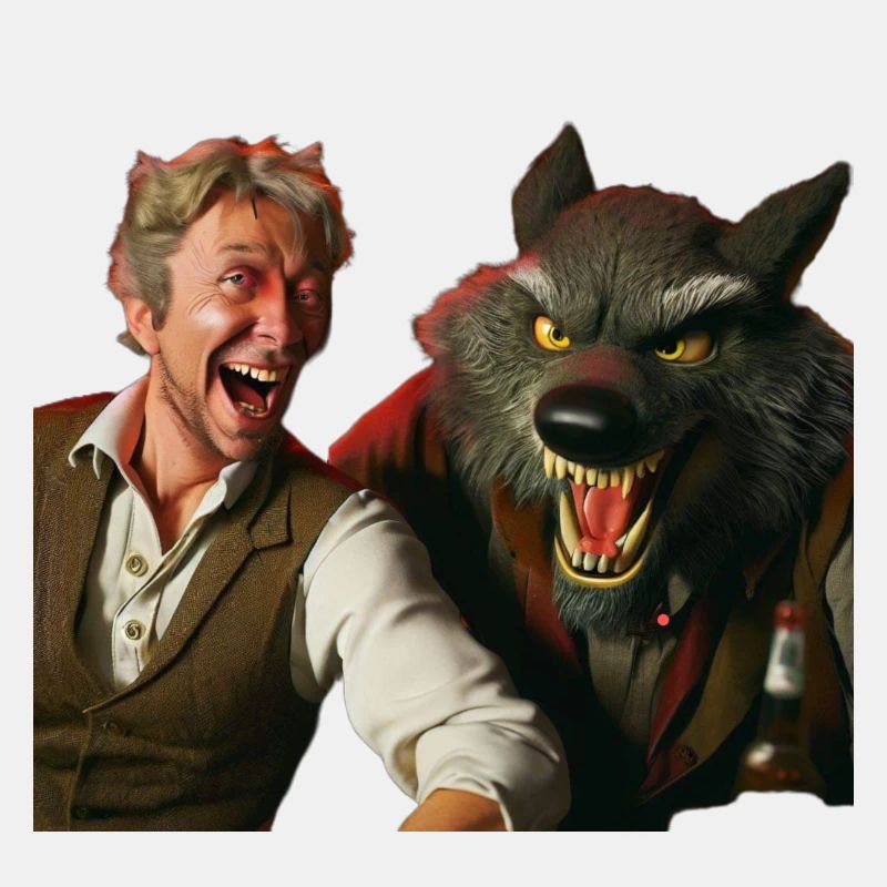Wolf und Mann