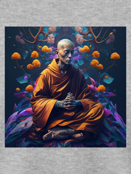 Buddhistischer Mönch meditiert