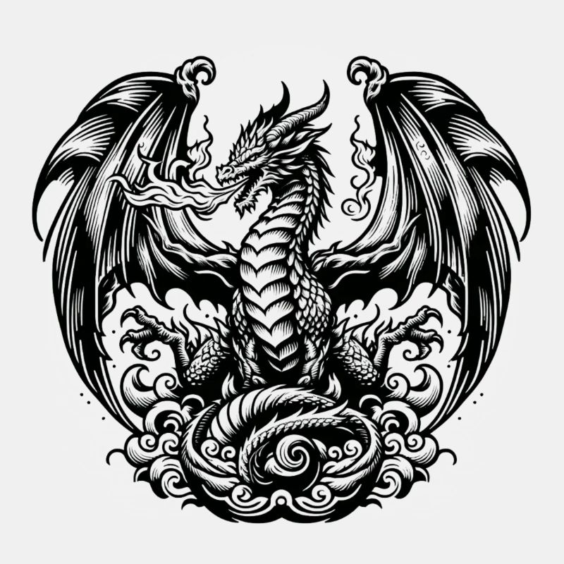 Furchteinflößender mythischer Drache