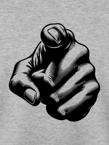 Handhaltung ikonischer Zeigefinger