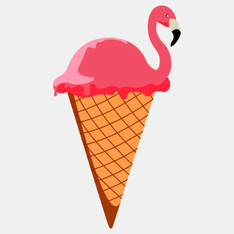 Ice Eiscreme Waffeleis Eiskugel Flamingo Eis