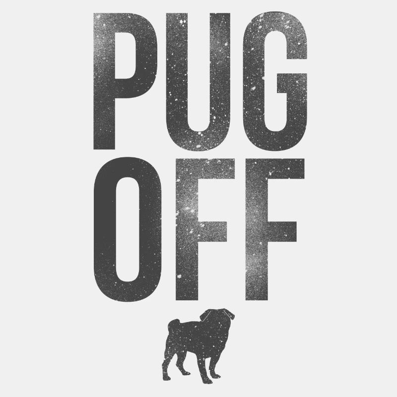Pug Off - Mops Hund Silhouette