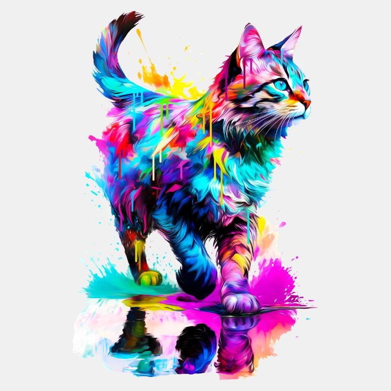 Bemalte getigerte Katze