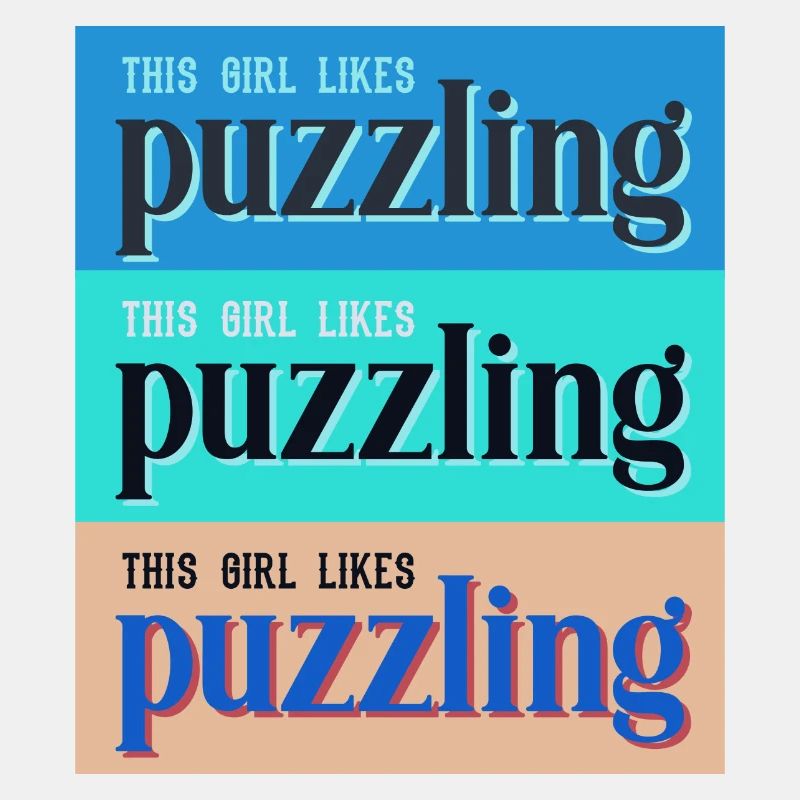 Mädchen mag rätselhaftes Hobby-Puzzle