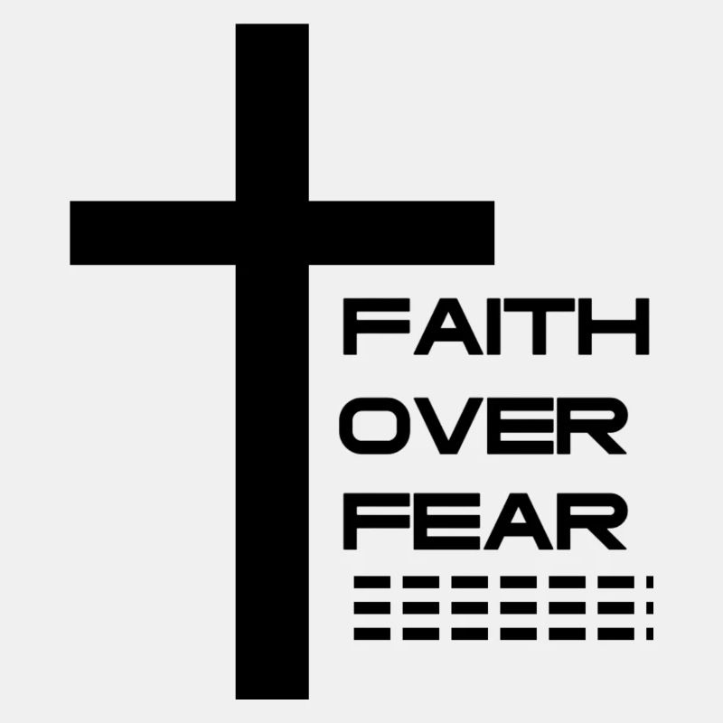 Glaube statt Angst Kreuz Design