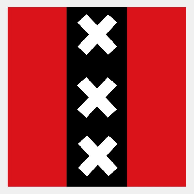 Le drapeau d'Amsterdam - le drapeau de la capitale