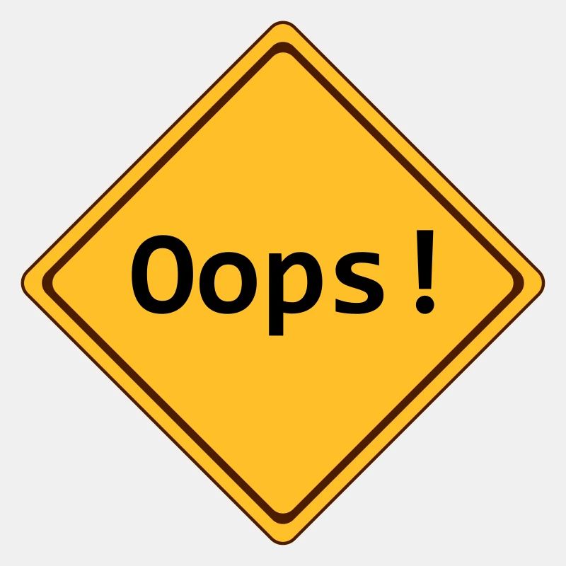 error, oops!, anpassbar