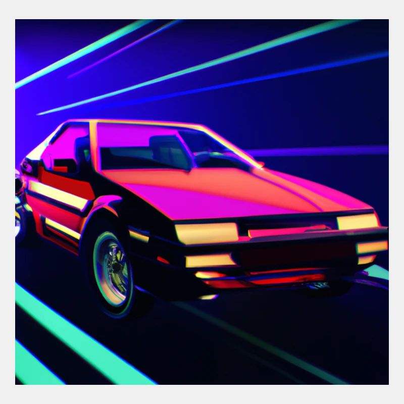 Synthwave Sportwagen 8