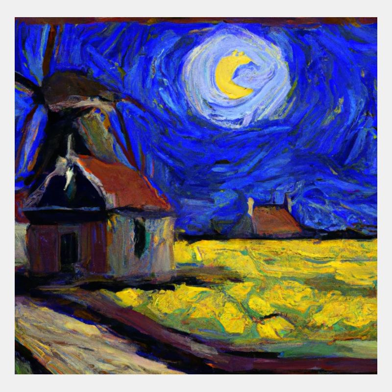 Digitale Kunst eines Van Gough-Gemäldes