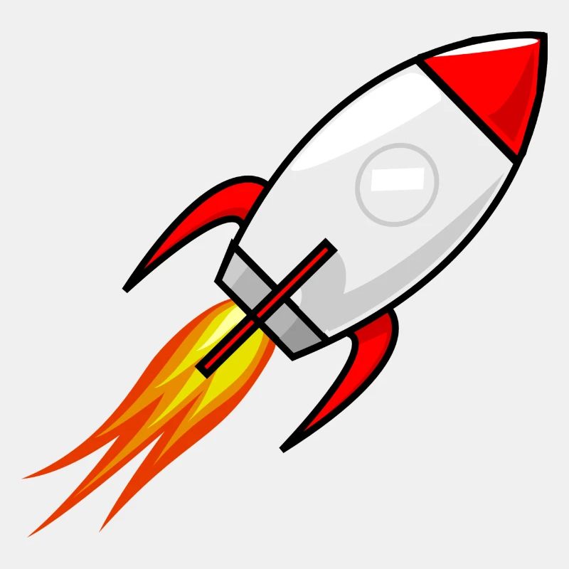 Rakete in Rot