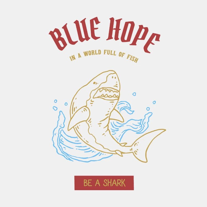 „Blaue Hoffnung“ Haifisch | Tshirt & Geschenk