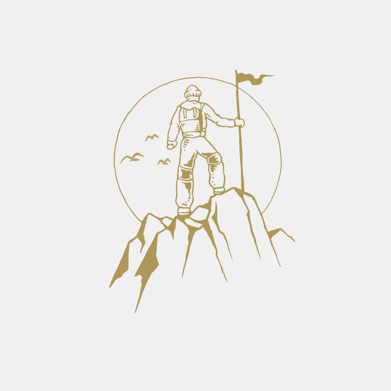 Gipfel Wandern Berg T-Shirt
