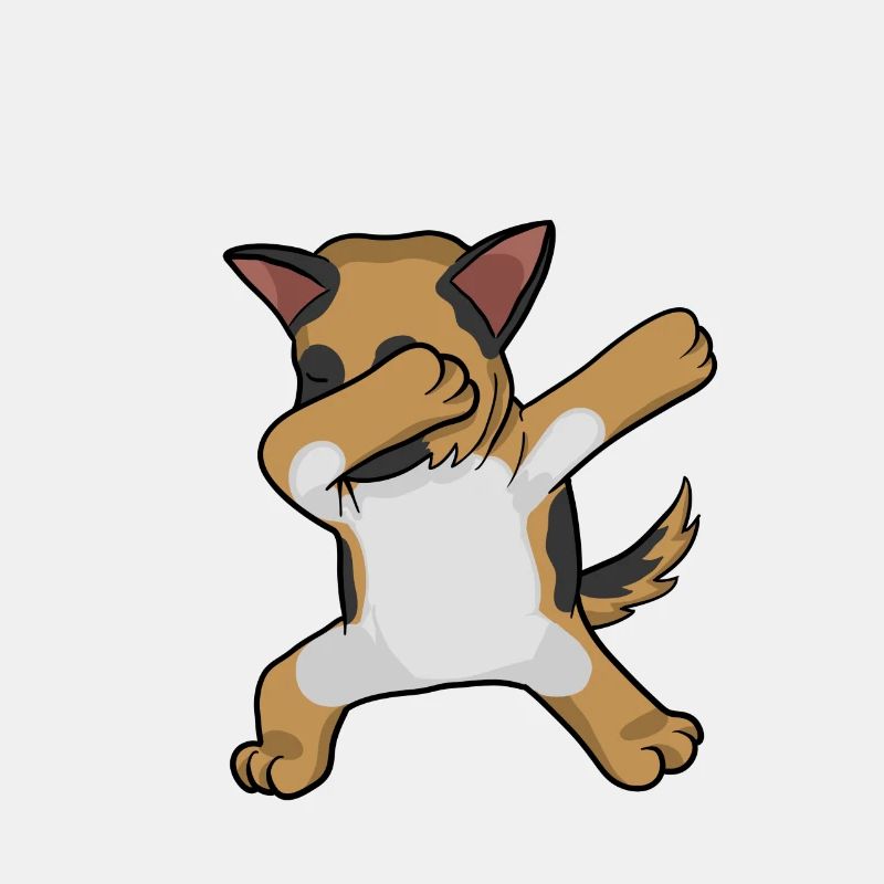 Schäferhund dabbing german sheperd