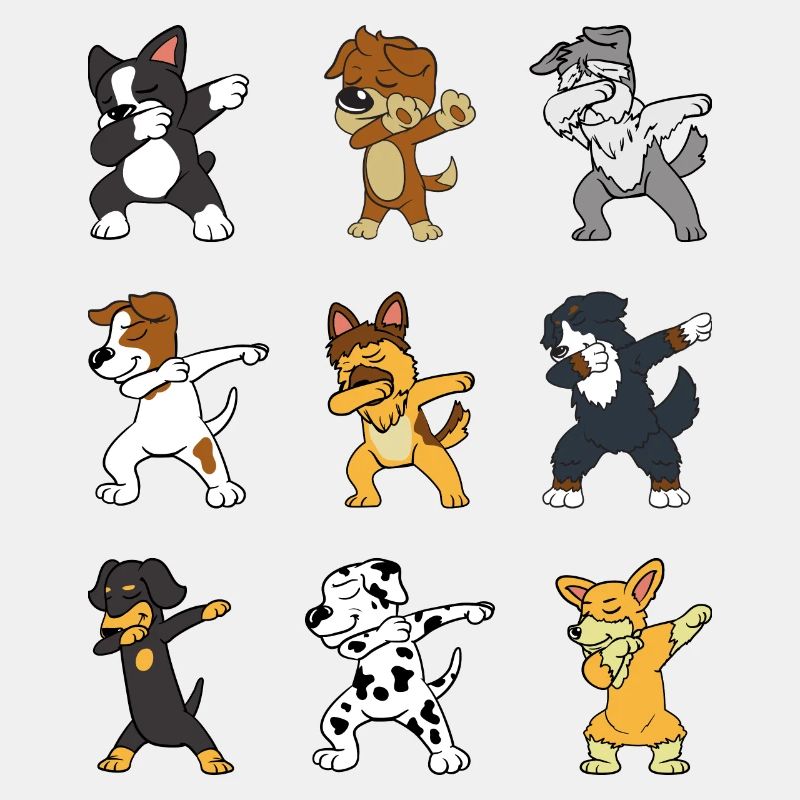 Dabbing Dab Schäferhund Dalmatiner Dackel Corgi