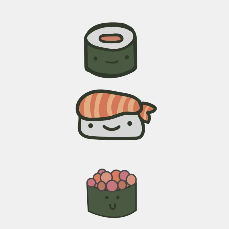 3 süße Sushis
