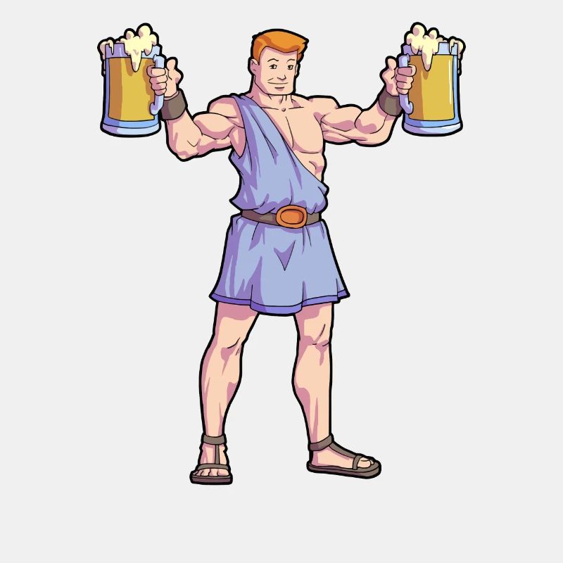 Bierkules - Herkules with 2 beer drinking baptism