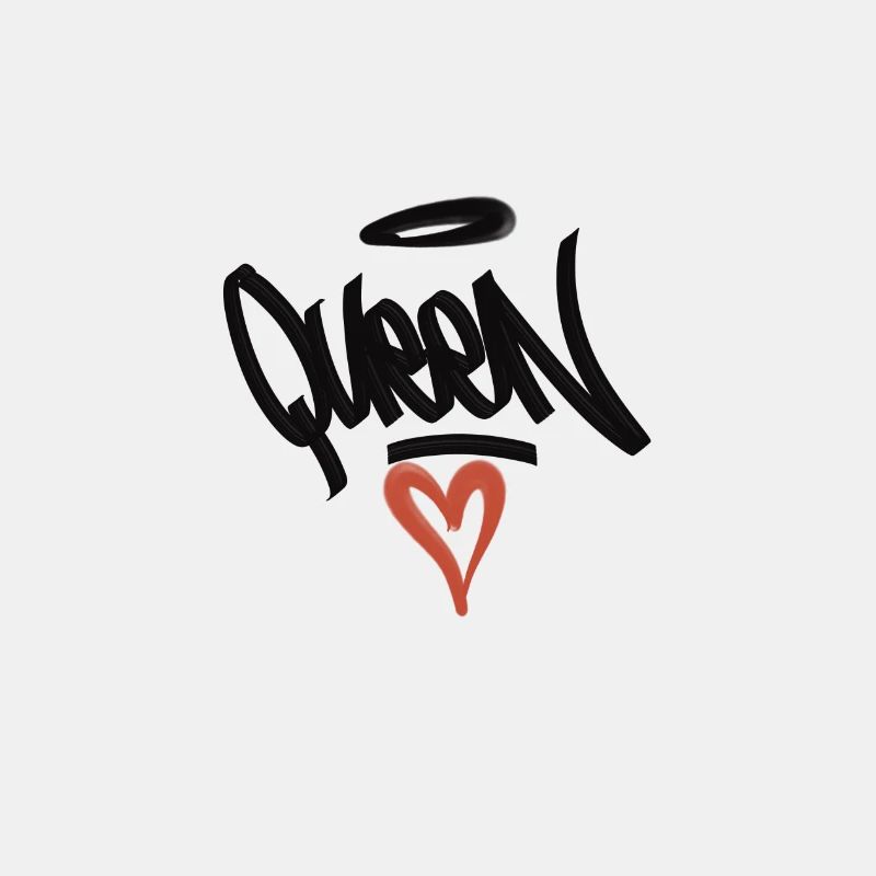 Queen Heart Graffiti