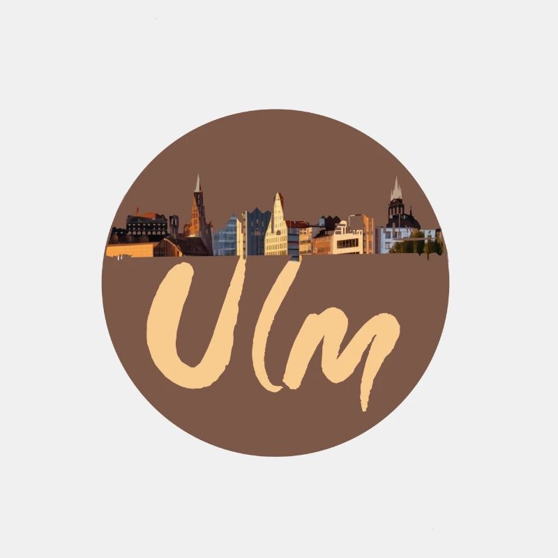 Ulm,skyline, braun, Stadt,retro