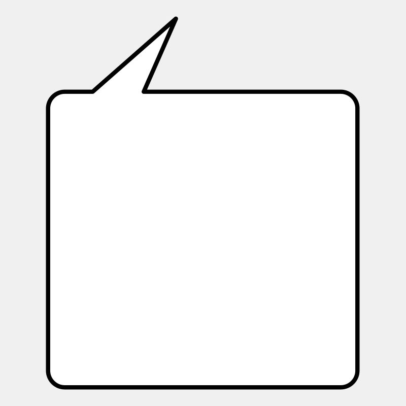 Sprechblase eckig mittel 2c