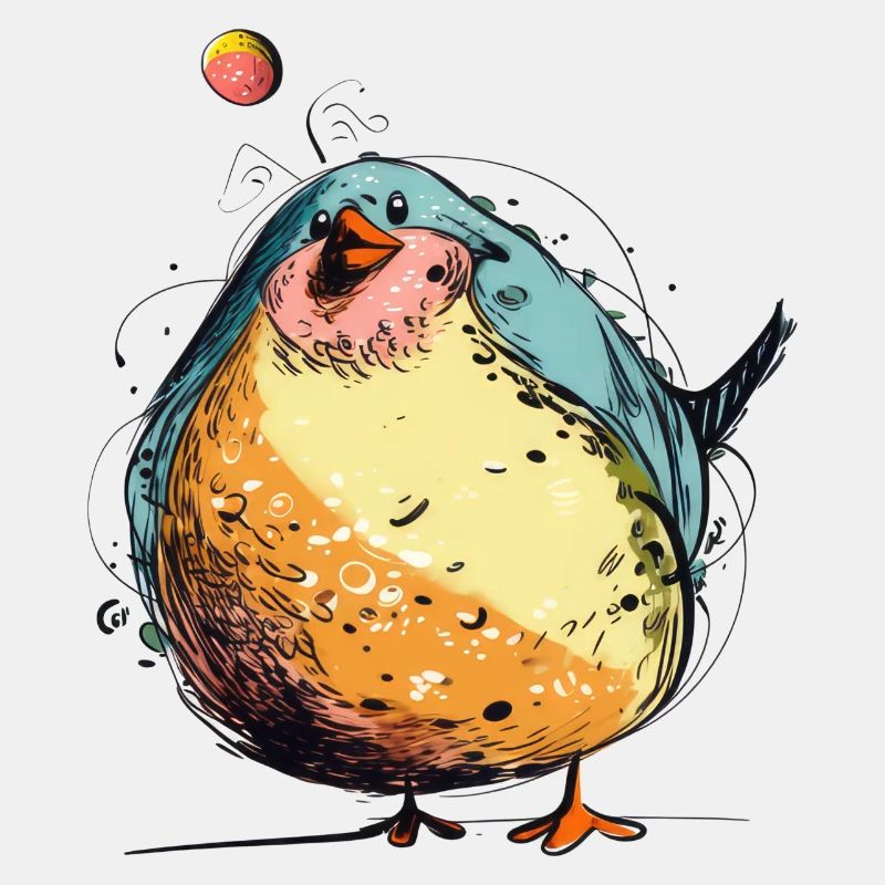 Großer dicker Vogel