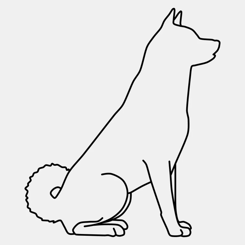akita lineart 1
