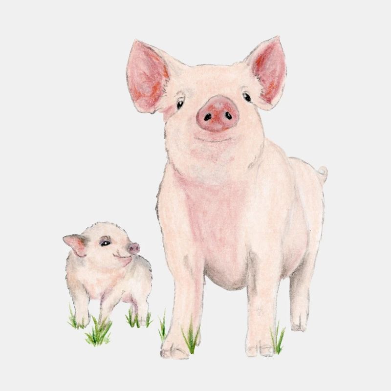 Schwein mit Ferkel