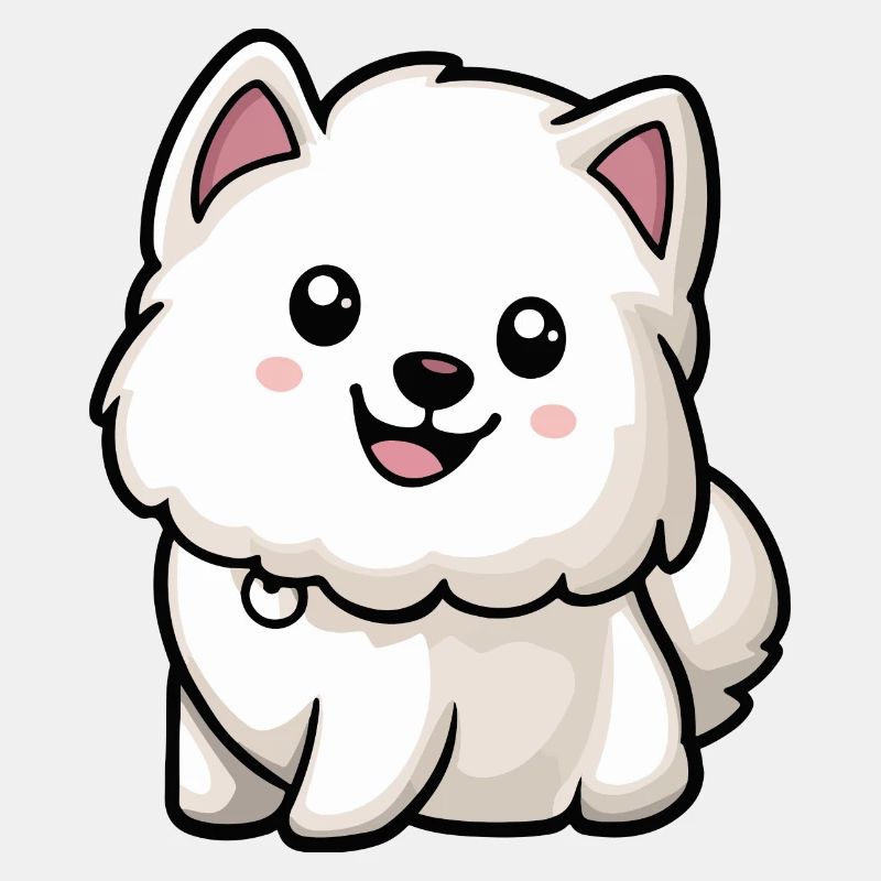 Samojede Hund Comic Baby