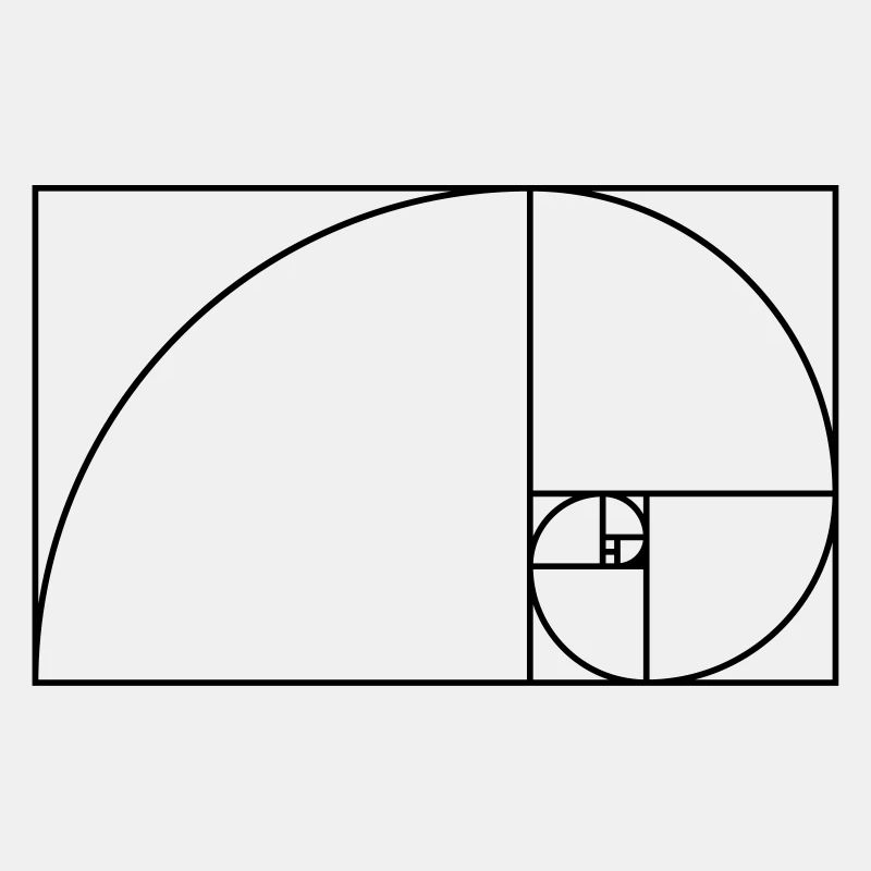 Section dorée en spirale de Fibonacci