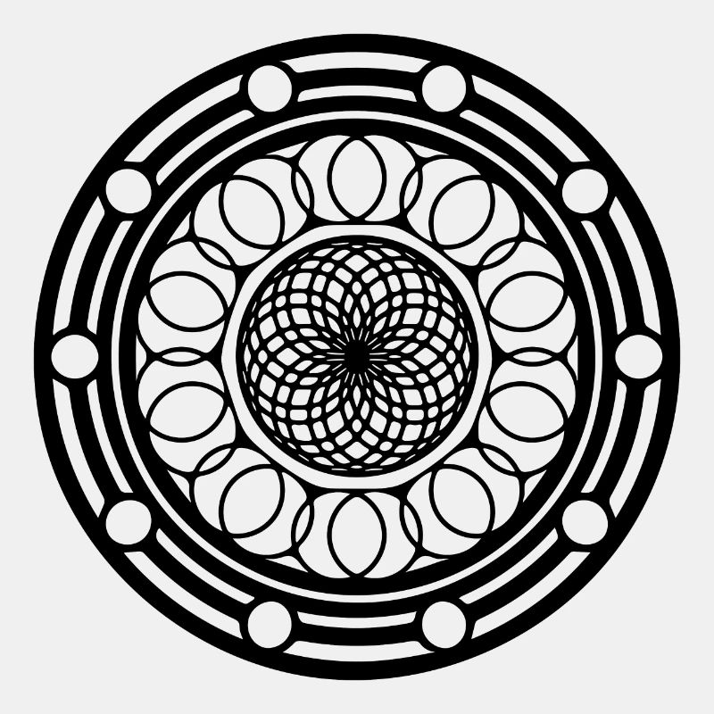 Fleurs géométriques Mandala Forme de motif rond