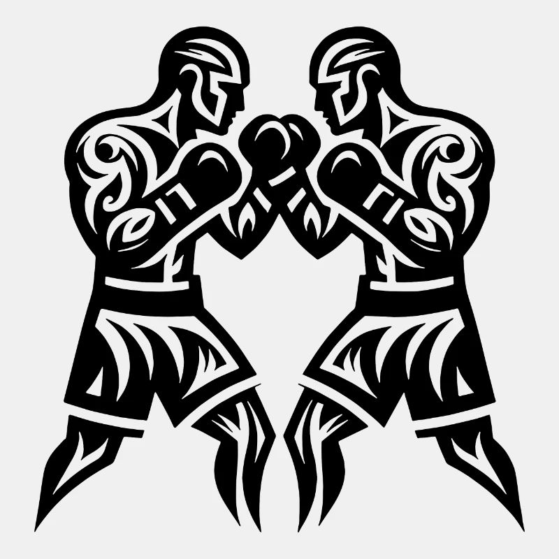 Faust Boxer Tattoo Kämpfer Sparring Style