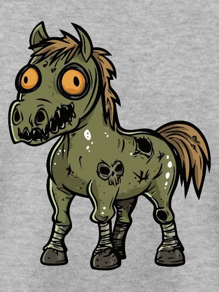 Pferd Halloween Comic Lustig