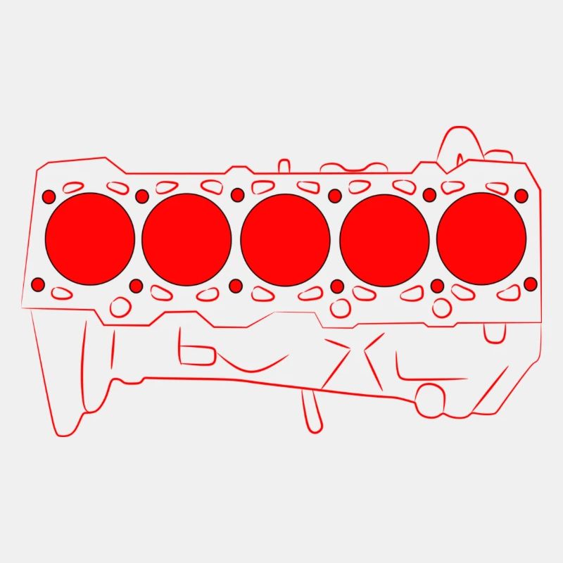 5 Zylinder rot