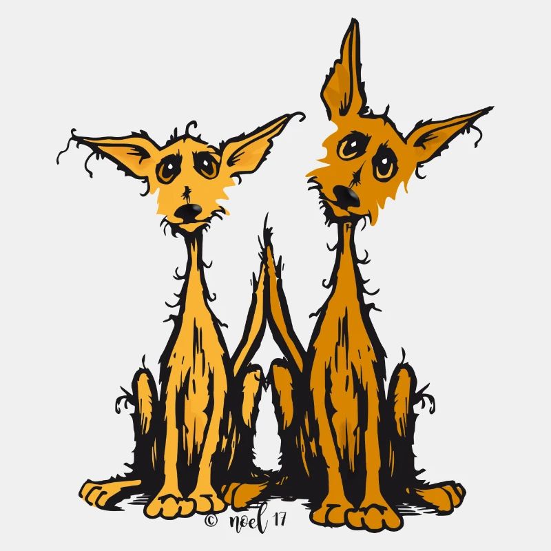rot-beiges Hunde Duo