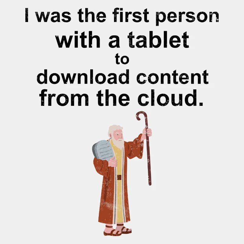 Moses first person with tablet download from cloud