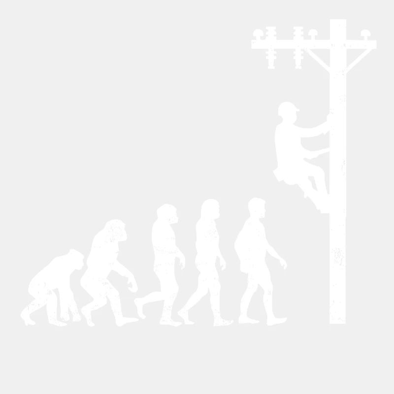 Elektriker evolution streckenarbeiter hochspannung