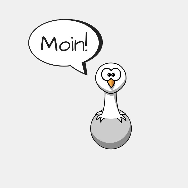 Hello! Seagull with speech bubble Funny gift idea