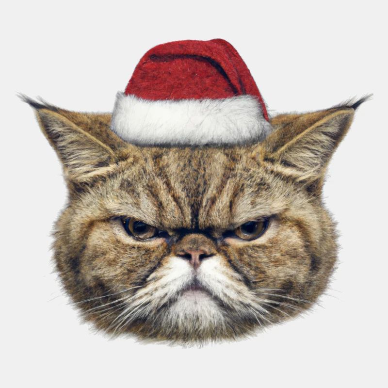Grumpy Christmas Cat