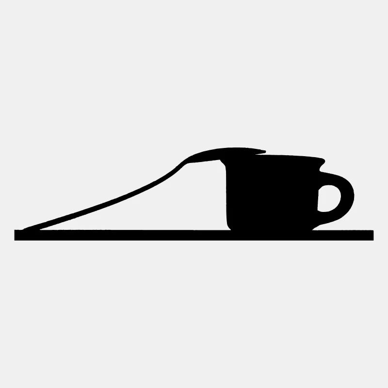 Spoon resting on cup - vector