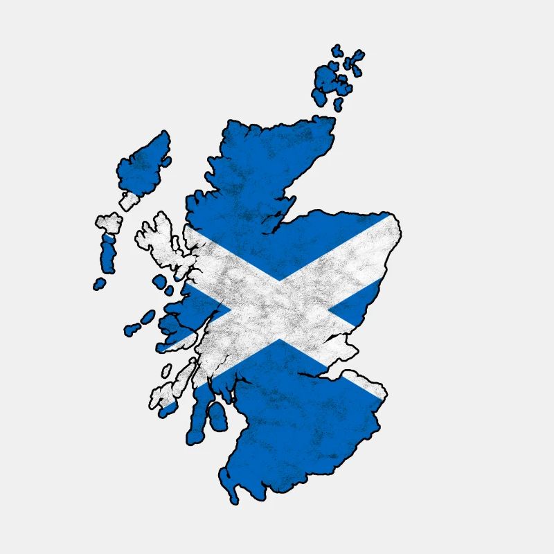 Scotland Map Scottish Flag Scots