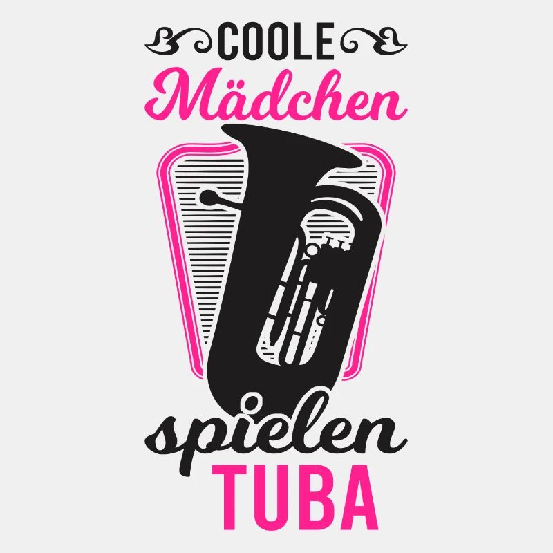 Coole Mädchen spielen Tuba
