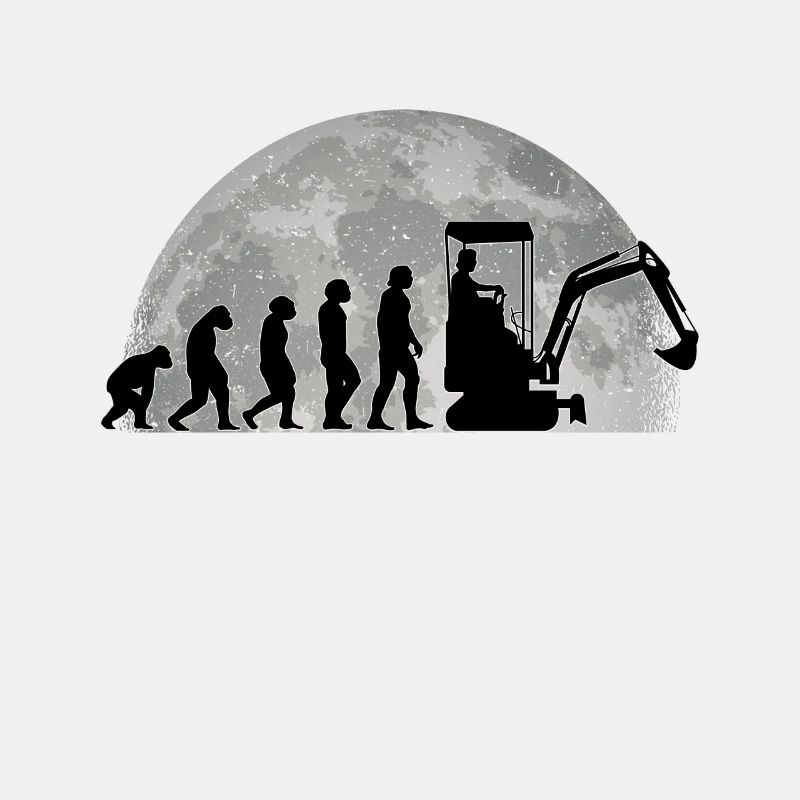 Baggerführer Bagger Evolution Mond Baggerfahrer